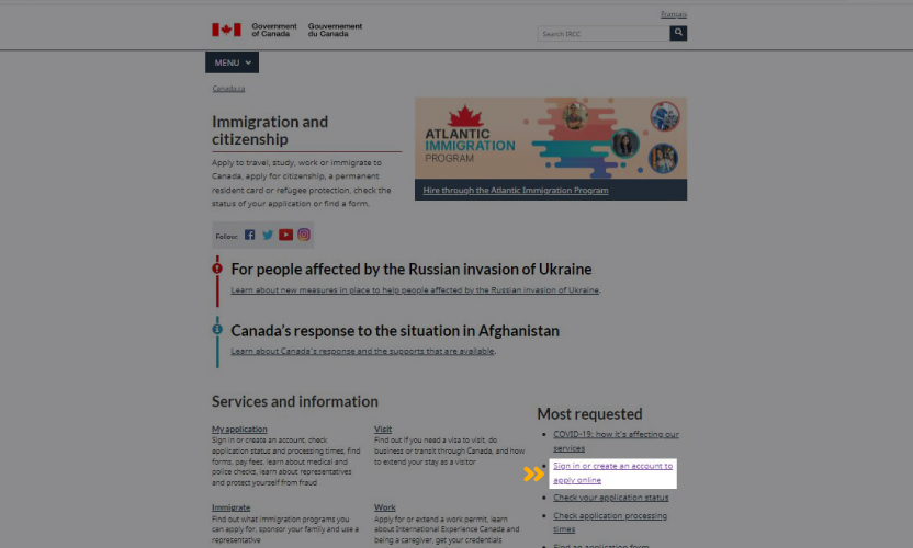 ثبتنام آنلاین ویزا برای کانادا